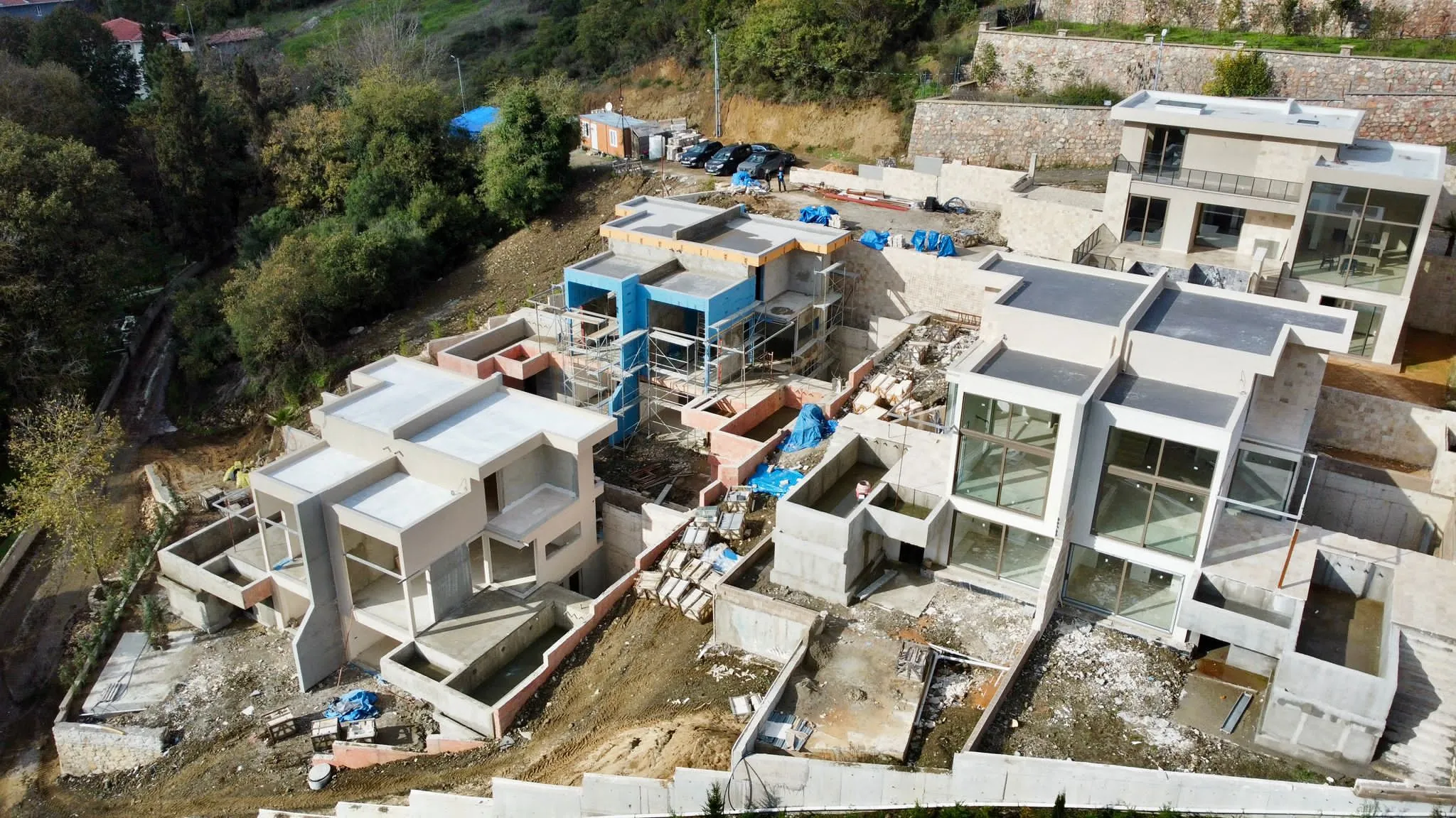 B bloklarında cephe çalışmaları, Ocak 2026